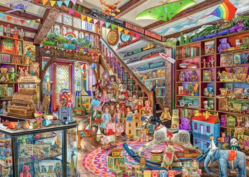 PFG Ravensburger The Fantasy Toy Shop, Aimee Stewart (1000pcs) (Usage/Used - PUZZLES FOR GOOD)