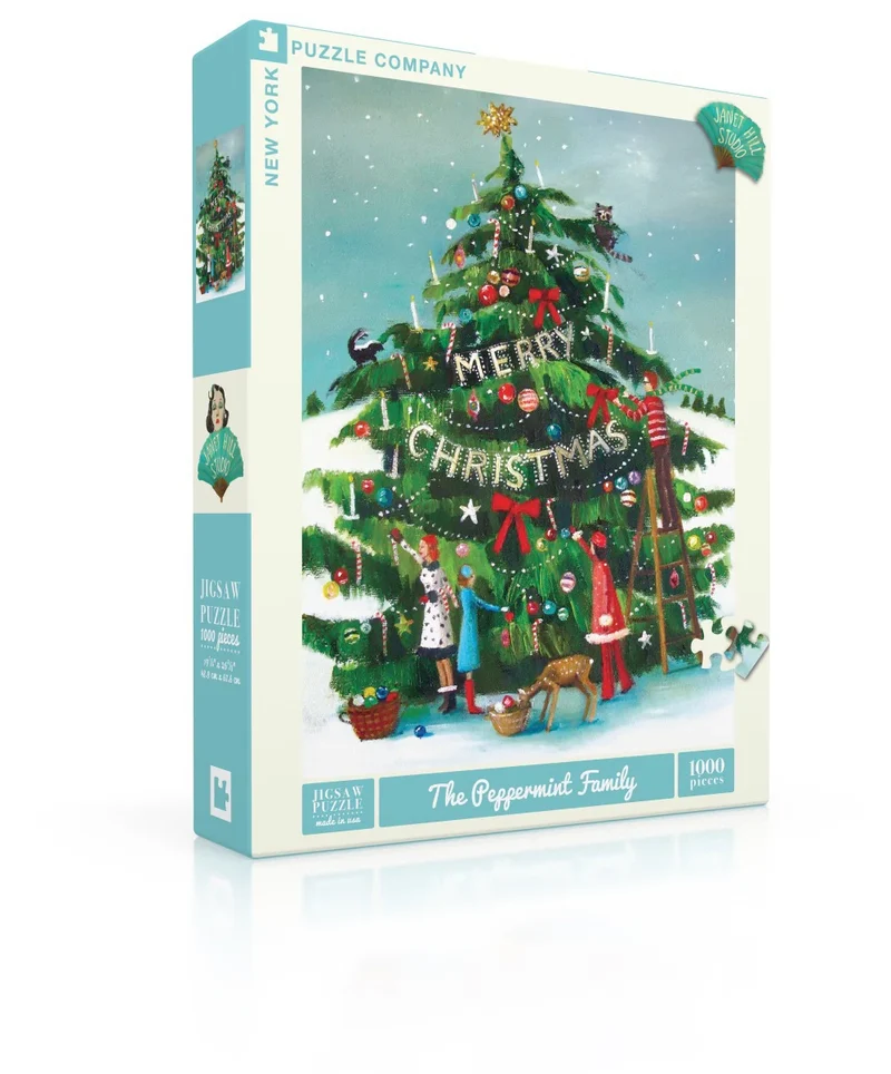 PFG The Peppermint Family, Janet Hill Studio (1000pcs) (Usage/Used - PUZZLES FOR GOOD)