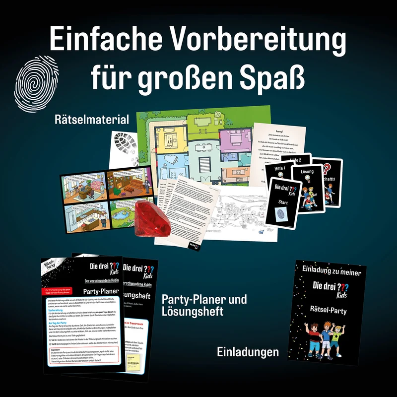 Rätsel-Party: Die drei Fragezeichen Kids - Der verschwundene Rubin