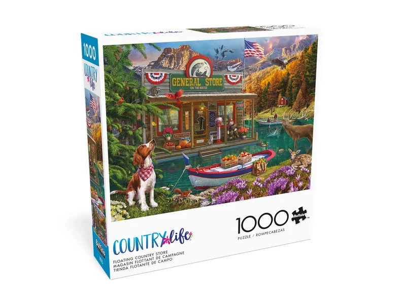 PFG Country Home - The Floating Country Store (1000pcs) (Usage/Used - PUZZLES FOR GOOD)