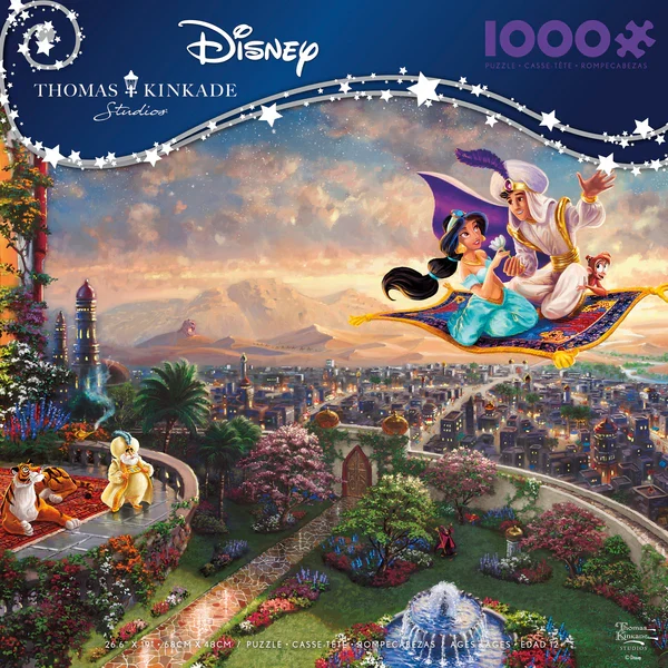 PFG Disney - Aladdin, Thomas Kinkade (1000pcs) (Usage/Used - PUZZLES FOR GOOD)