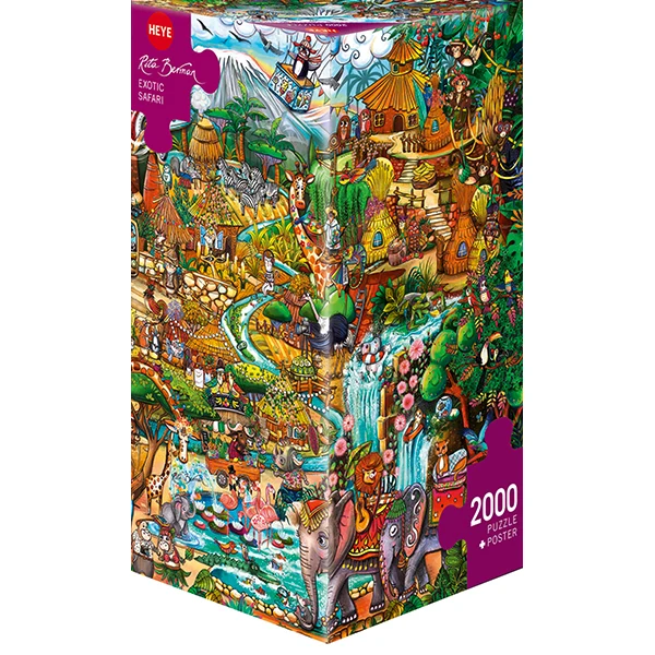 PFG Exotic Safari, Berman (Triangular box) (2000pcs) (Usage/Used - PUZZLES FOR GOOD)