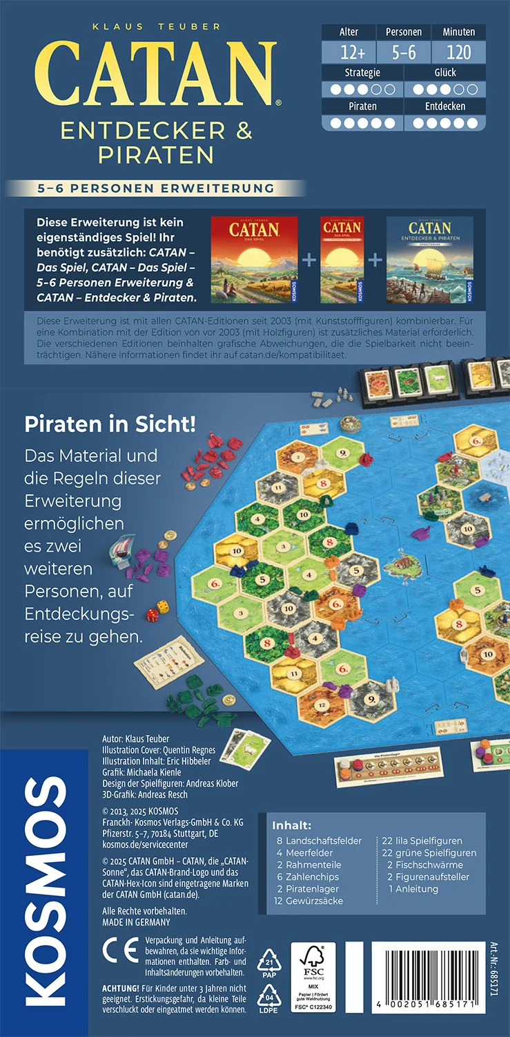 CATAN - Entdecker & Piraten - 5-6 Personen Erweiterung