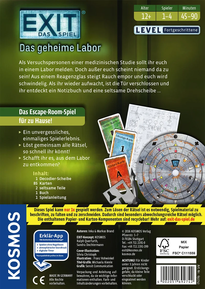EXIT® - Das Spiel: Das geheime Labor