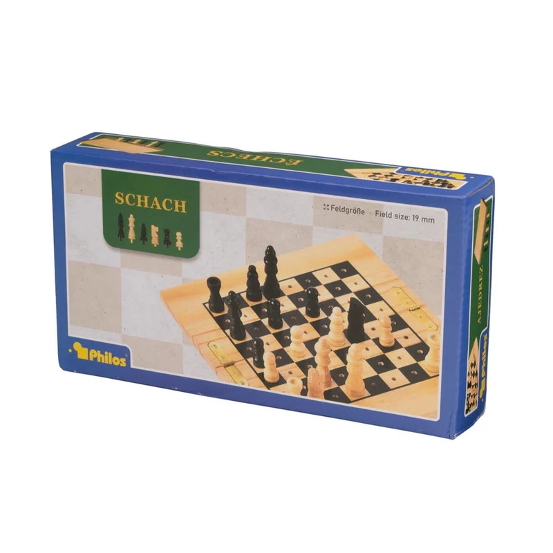Philos Schach - Mini-Steckspiel - Feld 19 mm - klappbar