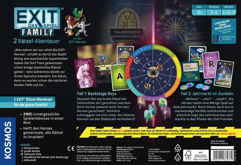 EXIT® - Das Spiel Family: Backstage Boys / Jahrmarkt im Dunkeln