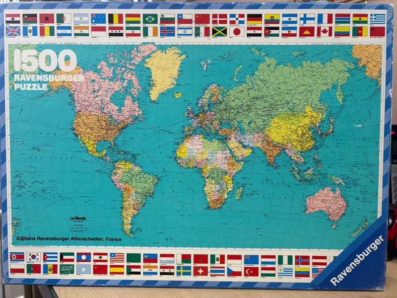 PFG Ravensburger Carte du Monde (1500pcs) (Usage/Used - PUZZLES FOR GOOD)