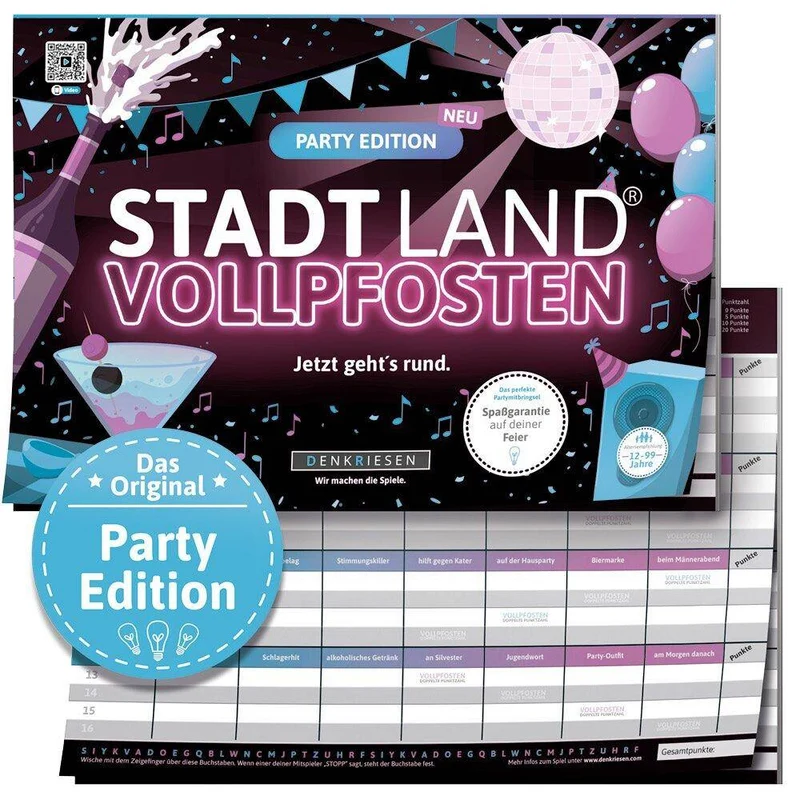 Stadt Land Vollpfosten - Party Edition (DinA4-Format)