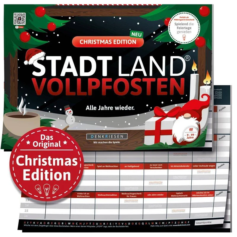 Stadt Land Vollpfosten - Christmas Edition (DinA4-Format)