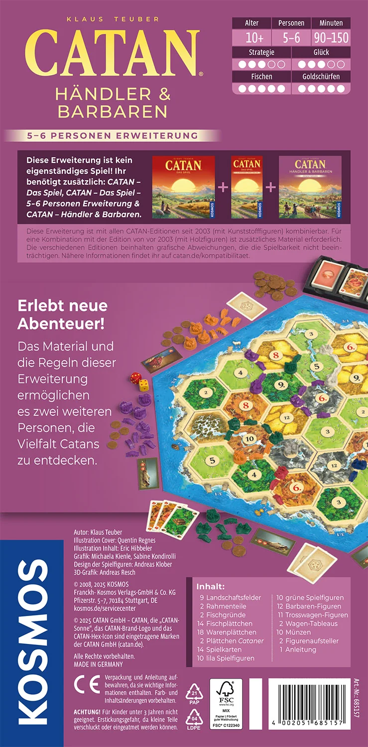 CATAN - Händler & Barbaren - 5-6 Personen Erweiterung