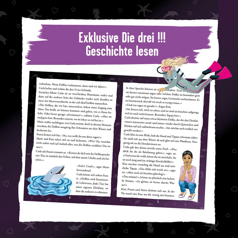 Krimi-Puzzle: Die drei !!! - Der Schatz der Delfine