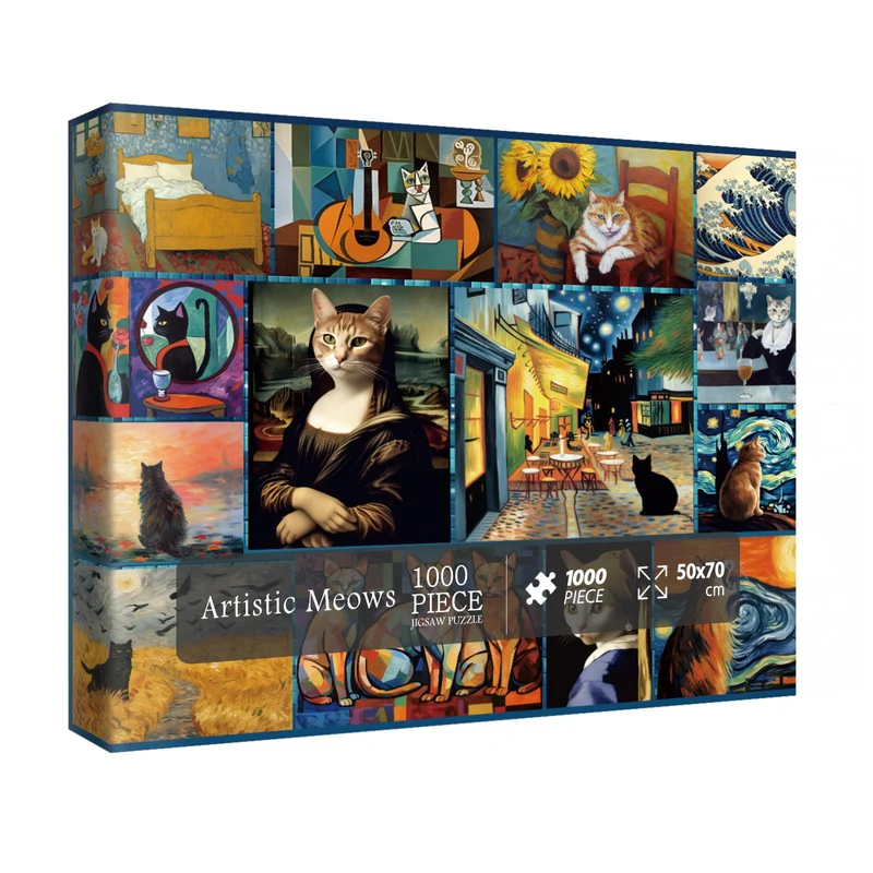 PFG Artistic Meows (1000pcs) (Usage/Used - PUZZLES FOR GOOD)