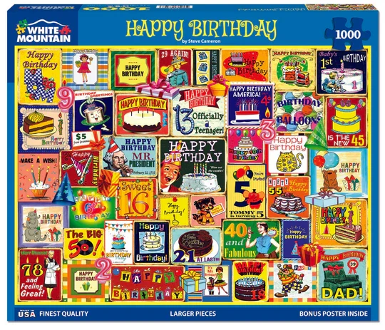 PFG Happy Birthday, Steve Cameron (1000pcs) (Usage/Used - PUZZLES FOR GOOD)