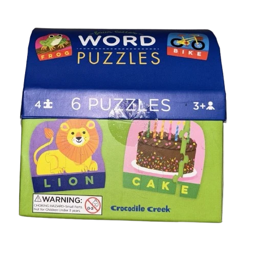 6 x Four Letter Word Puzzles