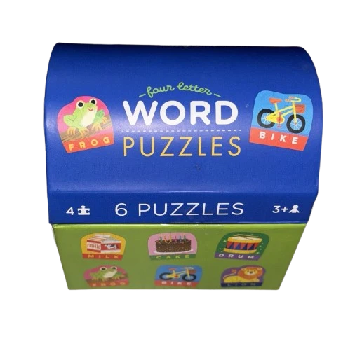 6 x Four Letter Word Puzzles