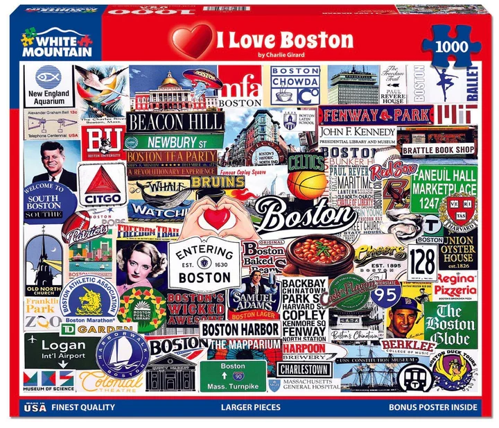 I Love Boston, Charlie Girard (1000pcs)