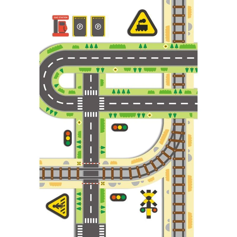 Straßenmarkierungsbänder und Aufkleber – 2 Bänder, 10 Aufkleber
