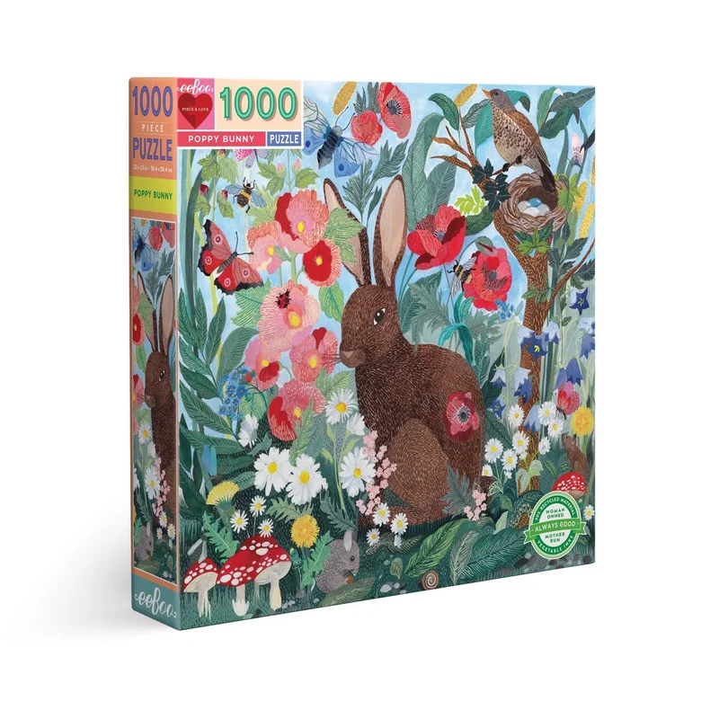 PFG Poppy Bunny, Malin Gyllensvaan (1000pcs) (Usage/Used - PUZZLES FOR GOOD)