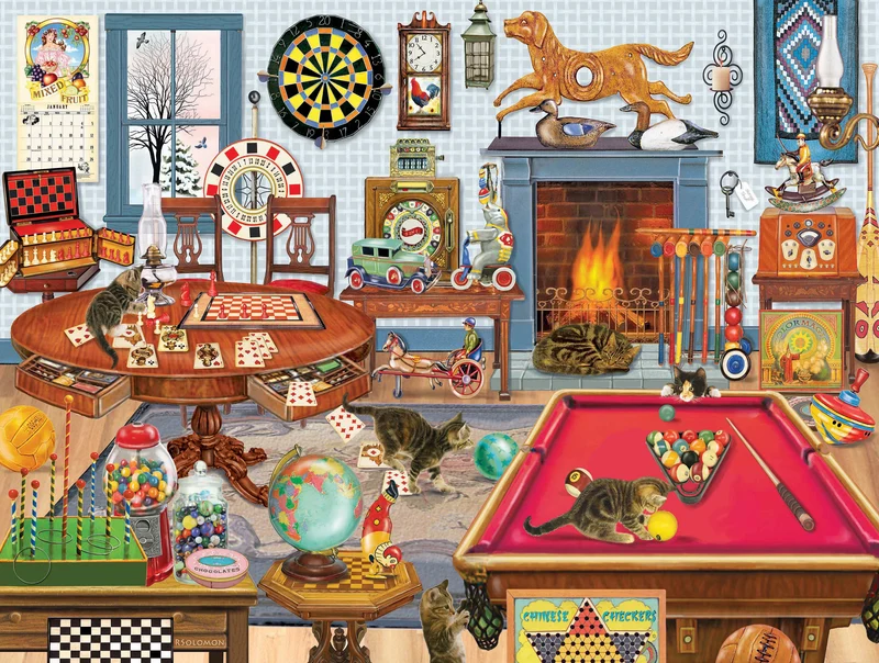PFG Kittens Poker Game, Rosiland Solomon (550pcs) (Usage/Used - PUZZLES FOR GOOD)