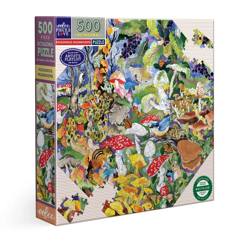 PFG Poisonous Mushrooms (500pcs) (OCTAGON) (Usage/Used - PUZZLES FOR GOOD)