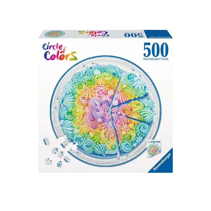 PFG Ravensburger Circle of Colors - Rainbow Cake (500pcs) (Usage/Used - PUZZLES FOR GOOD)