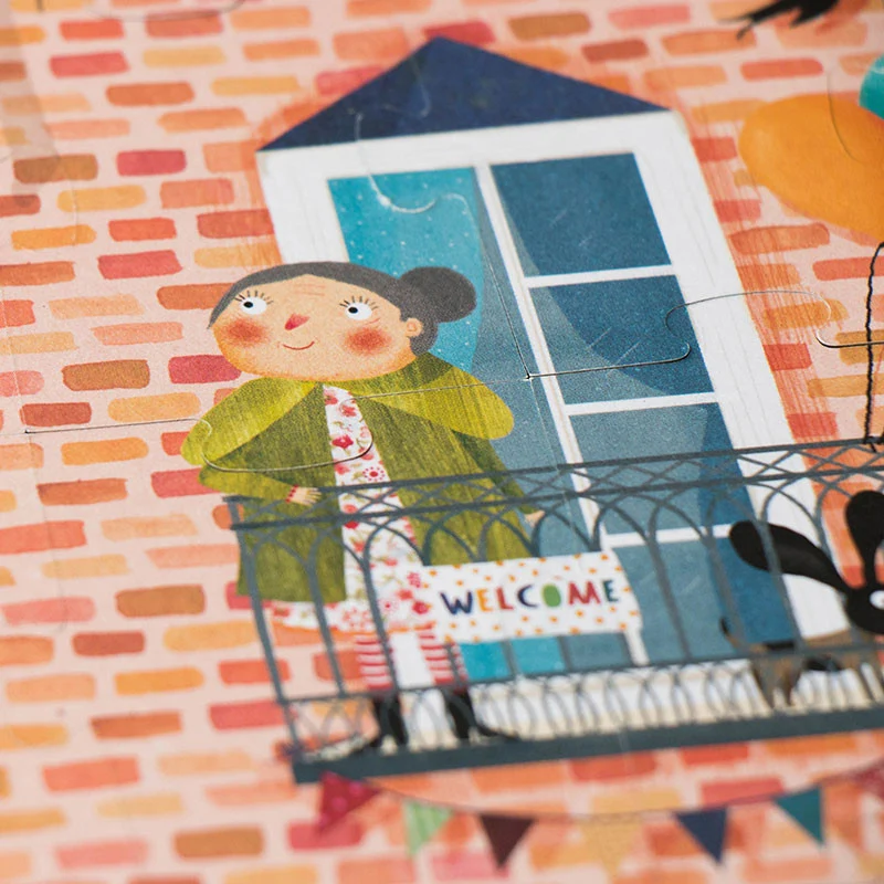 Doppelseitiges Puzzle für Kinder – Willkommen in meinem Zuhause