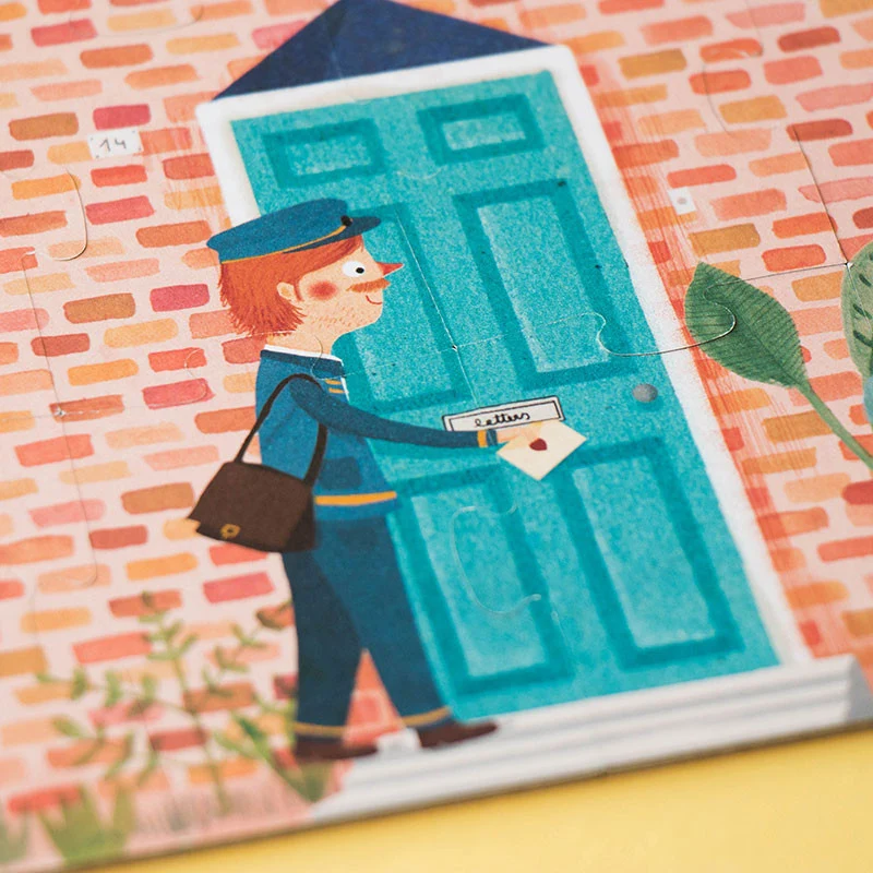 Doppelseitiges Puzzle für Kinder – Willkommen in meinem Zuhause