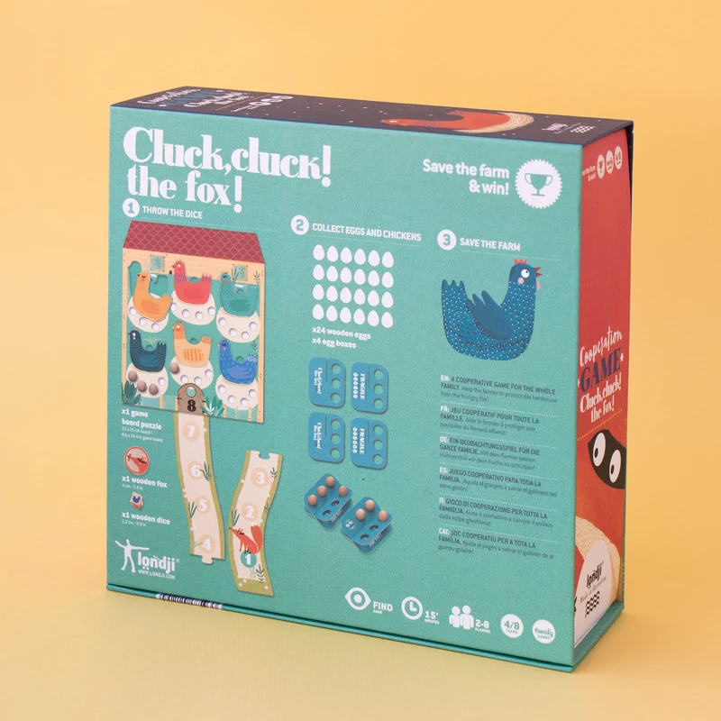 Kooperatives Brettspiel Londji - Cluck, Cluck! Fox! (Ab 4 Jahren)