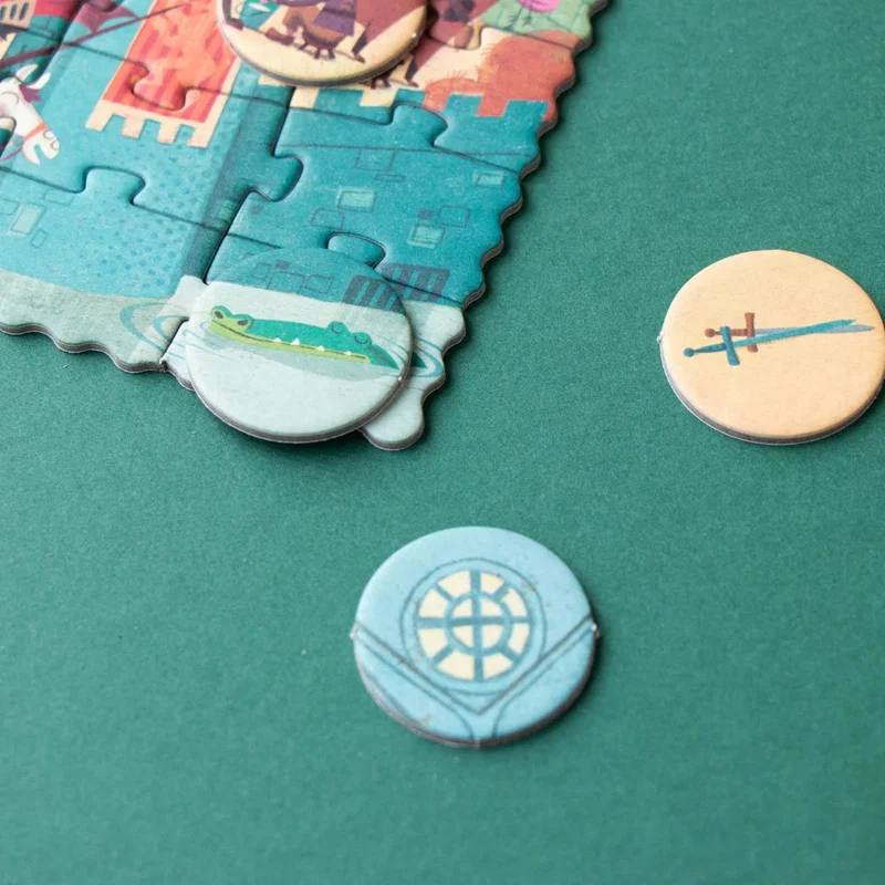 Taschenpuzzle mit Beobachtungsspiel – Burg 100 Teile