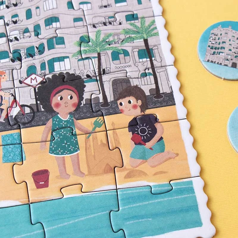 Puzzle mit Beobachtungsspiel – Barcelona 50 Teile