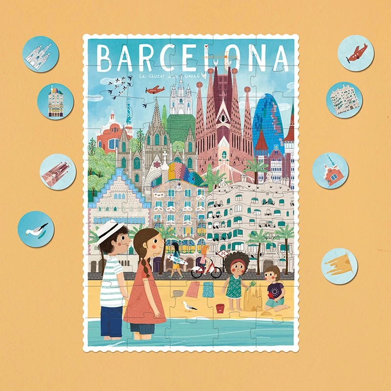 Puzzle mit Beobachtungsspiel – Barcelona 50 Teile