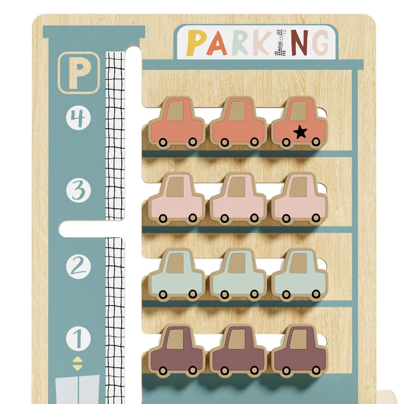 Logisches Puzzlespiel für Kinder – Parkplatz