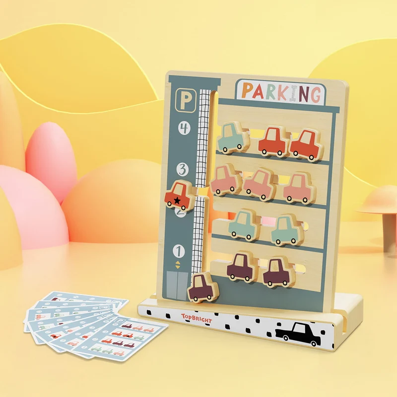 Logisches Puzzlespiel für Kinder – Parkplatz