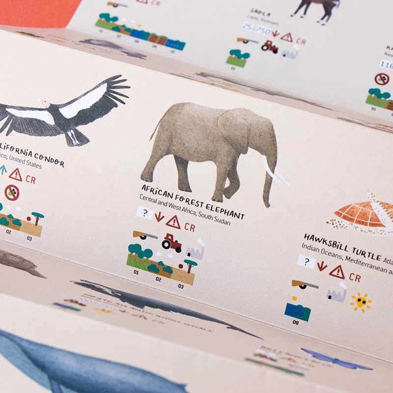 Puzzle Life – Gefährdete Tierarten, 200 Teile