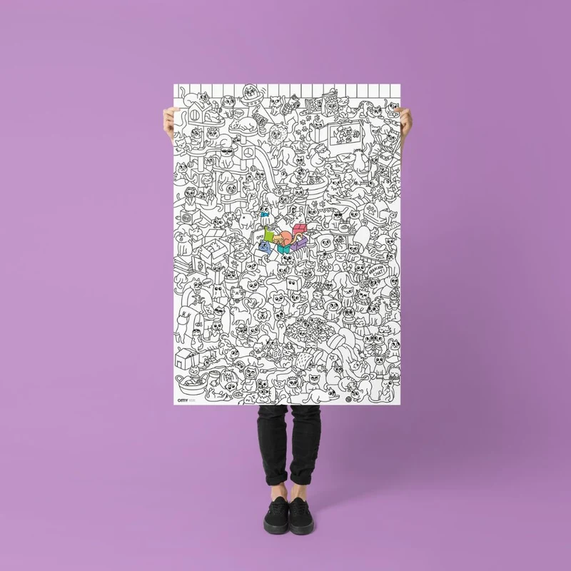 Riesiges Malbuch – Kitty 100 x 70 cm