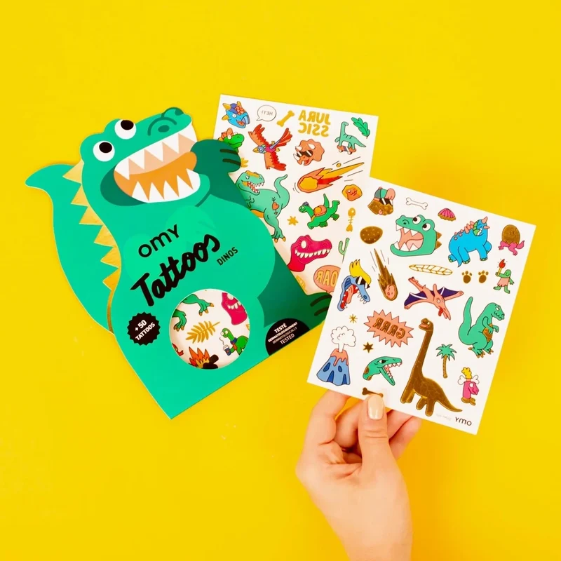 Tattoos für Kinder – Dinosaurier, 50 Stück