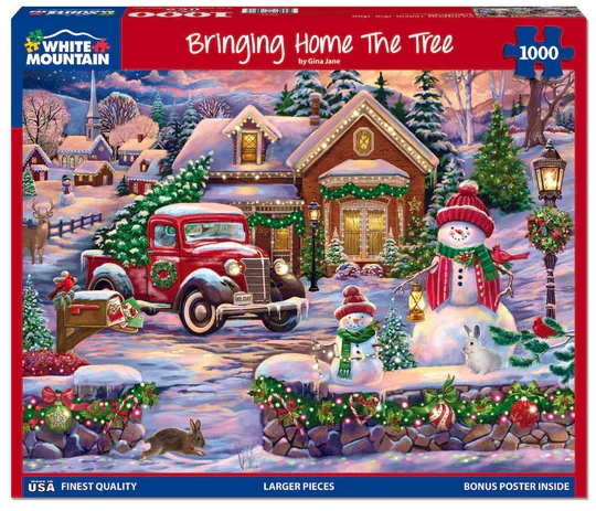 PFG Bringing Home the Tree, Gina Jane (1000pcs) (Usage/Used - PUZZLES FOR GOOD)