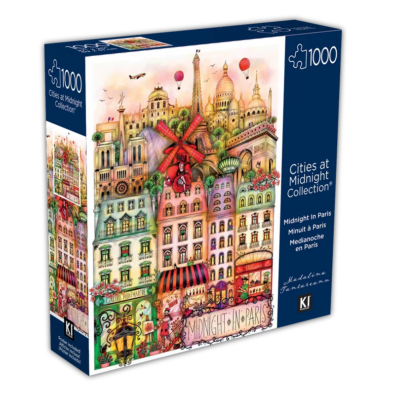 PFG Cities at Midnight - Paris, Madalina Tantareanu (1000pcs) (Usage/Used - PUZZLES FOR GOOD)