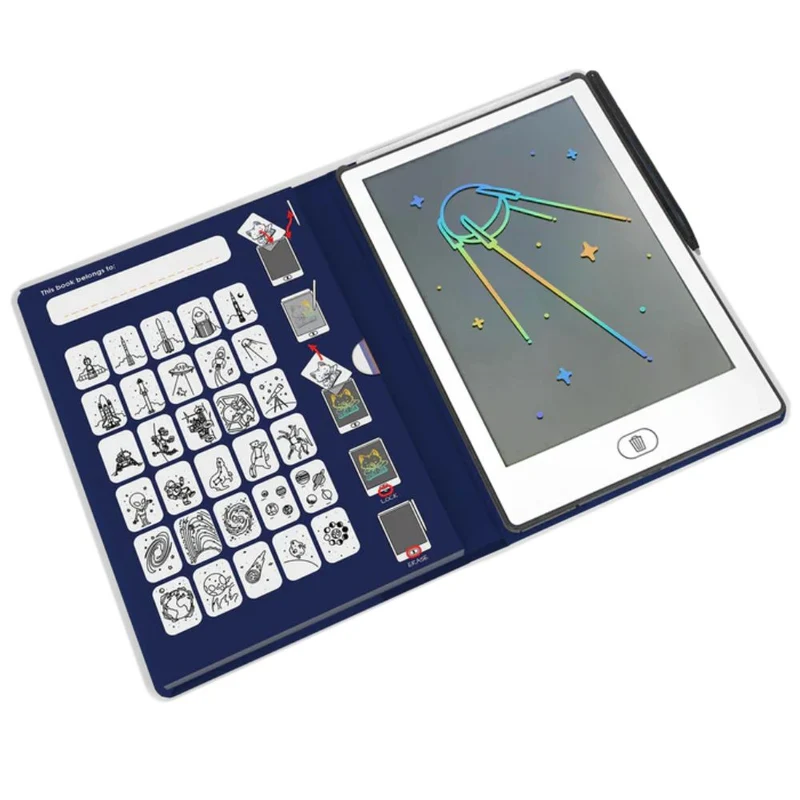 Grafiktablett zum Zeichnen mit Vorlagen Kidydraw Mini – Galaxie