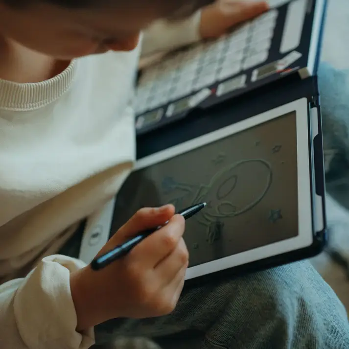 Grafiktablett zum Zeichnen mit Vorlagen Kidydraw Mini – Galaxie