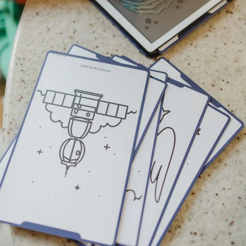 Grafiktablett zum Zeichnen mit Vorlagen Kidydraw Mini – Galaxie