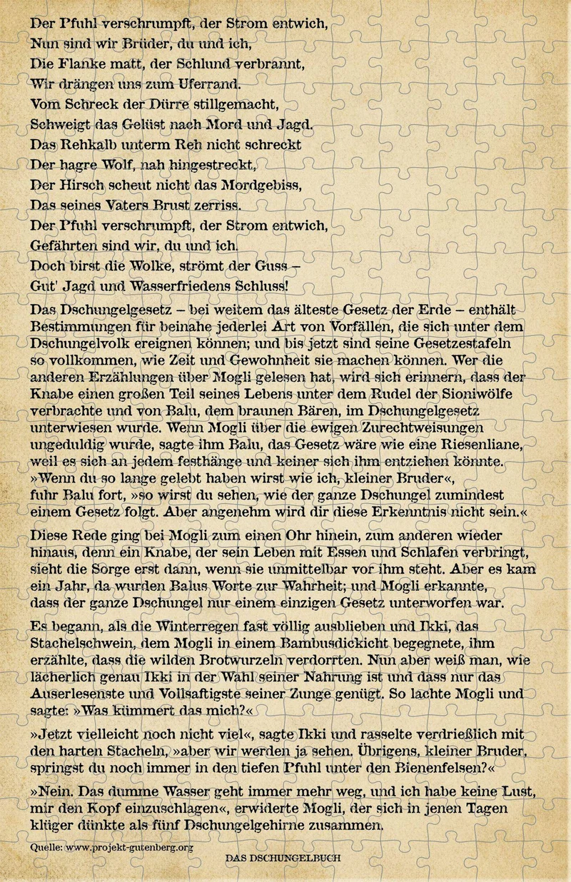 Prof Puzzle: Das Dschungelbuch Puzzle (252 Teile)