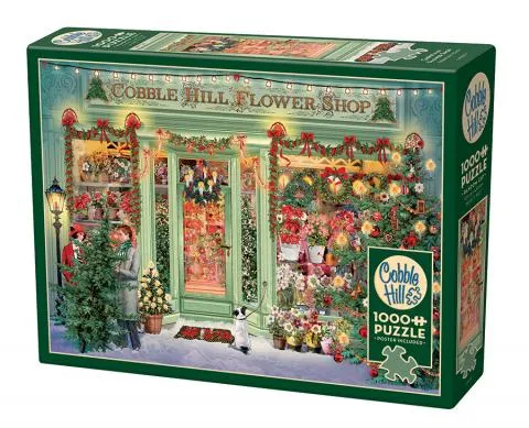 PFG Christmas Flower Shop, Barbara Behr (1000pcs) (Usage/Used - PUZZLES FOR GOOD)