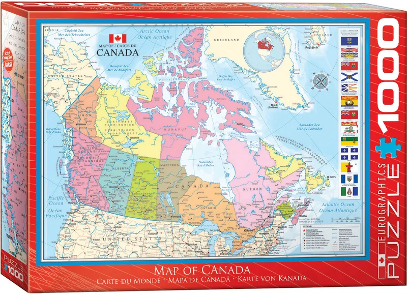 PFG Map of Canada (1000pcs) (Usage/Used - PUZZLES FOR GOOD)