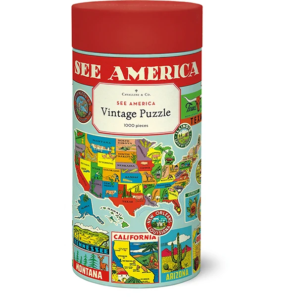 PFG Vintage - See America (1000pcs) (Usage/Used - PUZZLES FOR GOOD)
