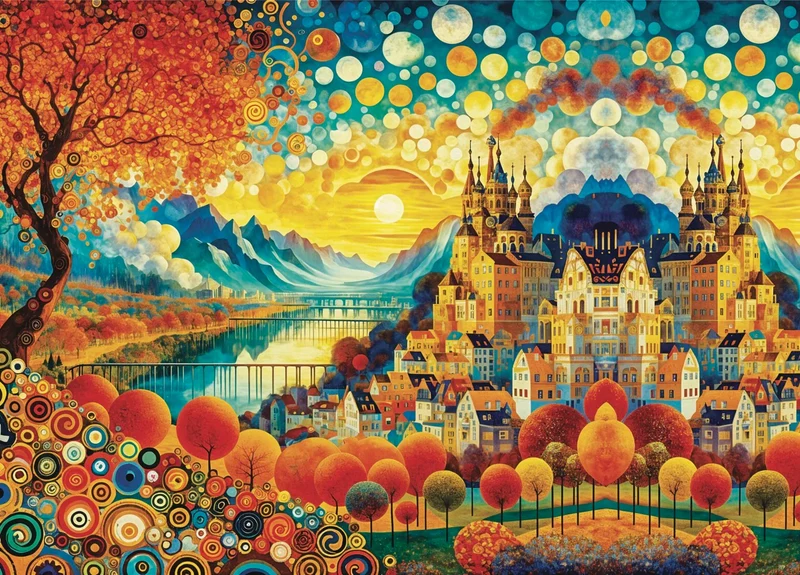 PFG Golden Horizons - Collection NovIA (1000pcs) (Usage/Used - PUZZLES FOR GOOD)