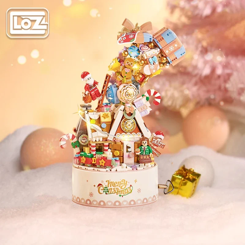 LOZ Christmas Cabin Music Box (1019pcs) (Light up)