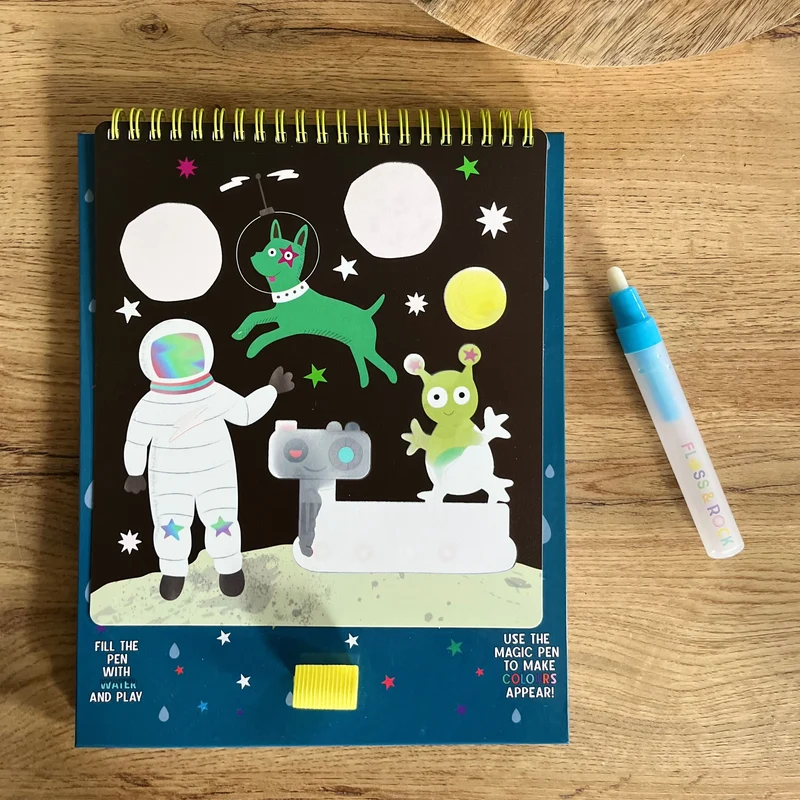 Magische Wassermalbücher mit Stütze - Cosmos