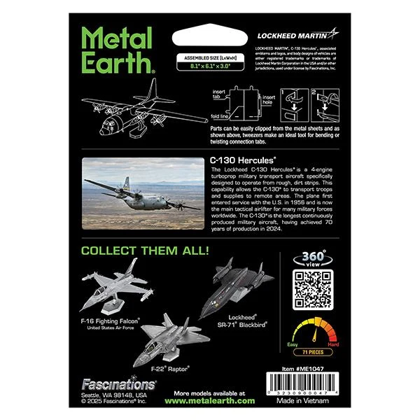 Metal Earth® - 3D Lockheed C-130 Hercules