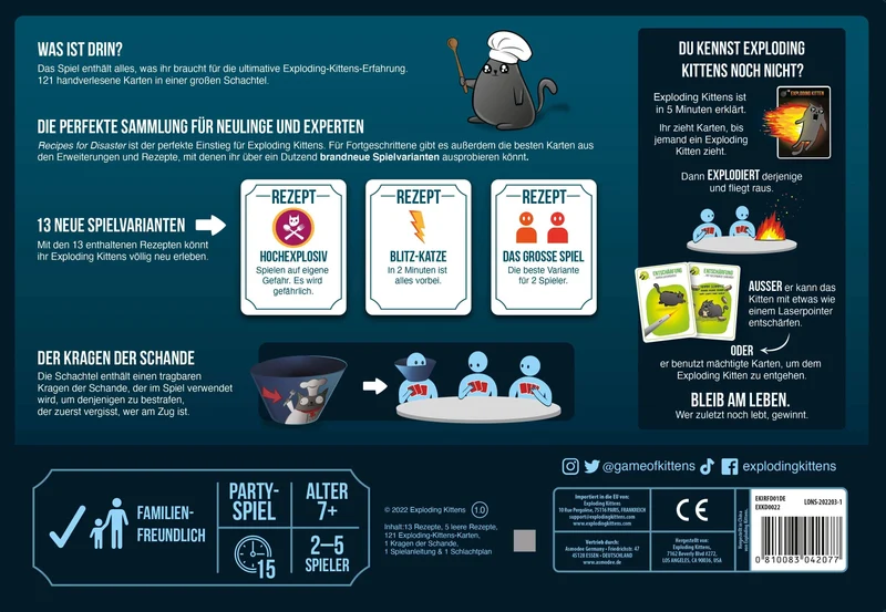 Exploding Kittens - Recipes for Disaster DE